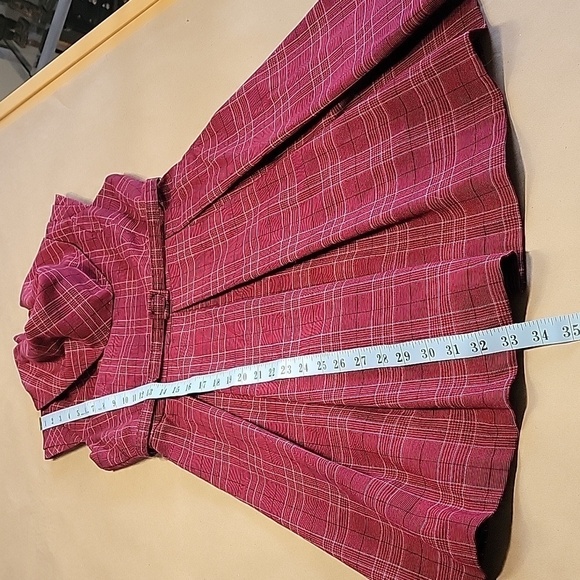 GO International Size 5 Tiny Cap Sleeve, Belted, Cowl Neck, Plaid Dress, EUC - Picture 12 of 15